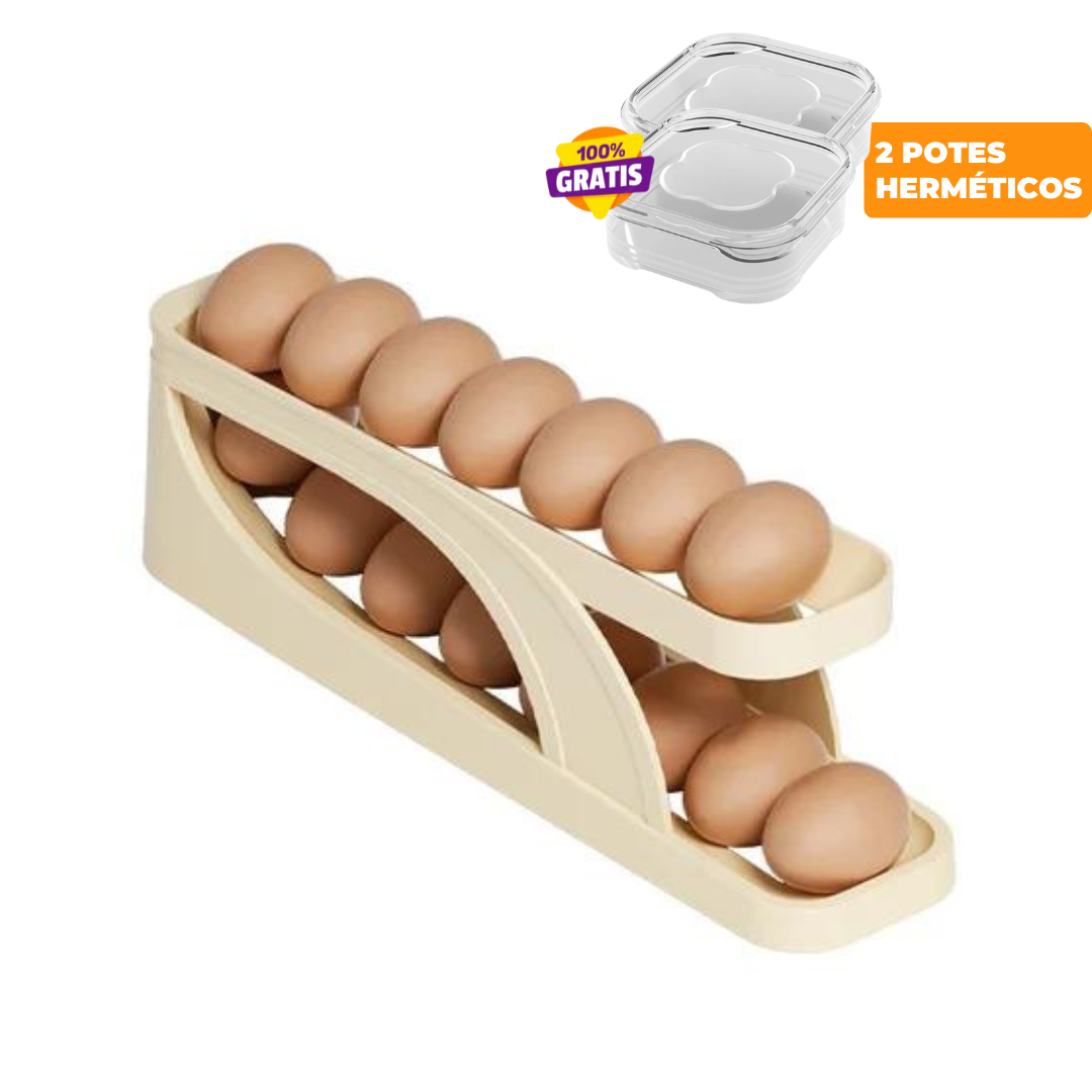 Organizador de Ovos com Rolagem Automática